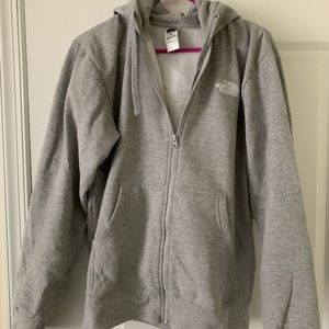 Men’s North Face Gray Full Zip Sweatshirt Hoodie